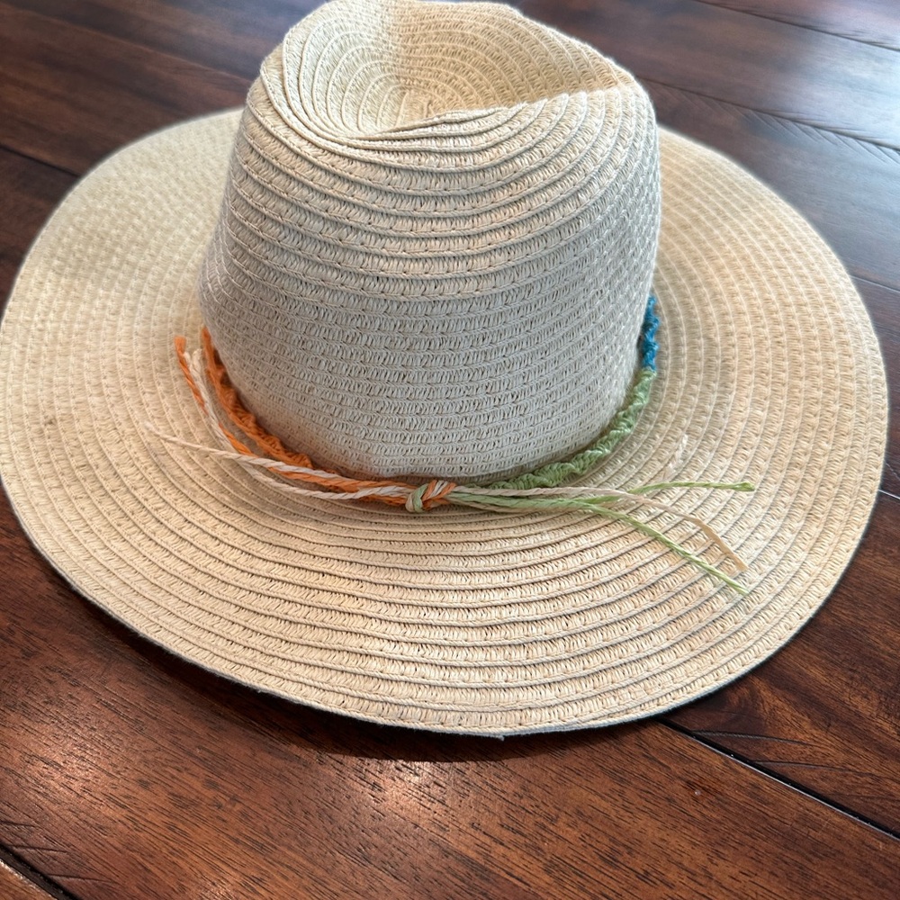 Panama Jack Beige Straw Sun Hat